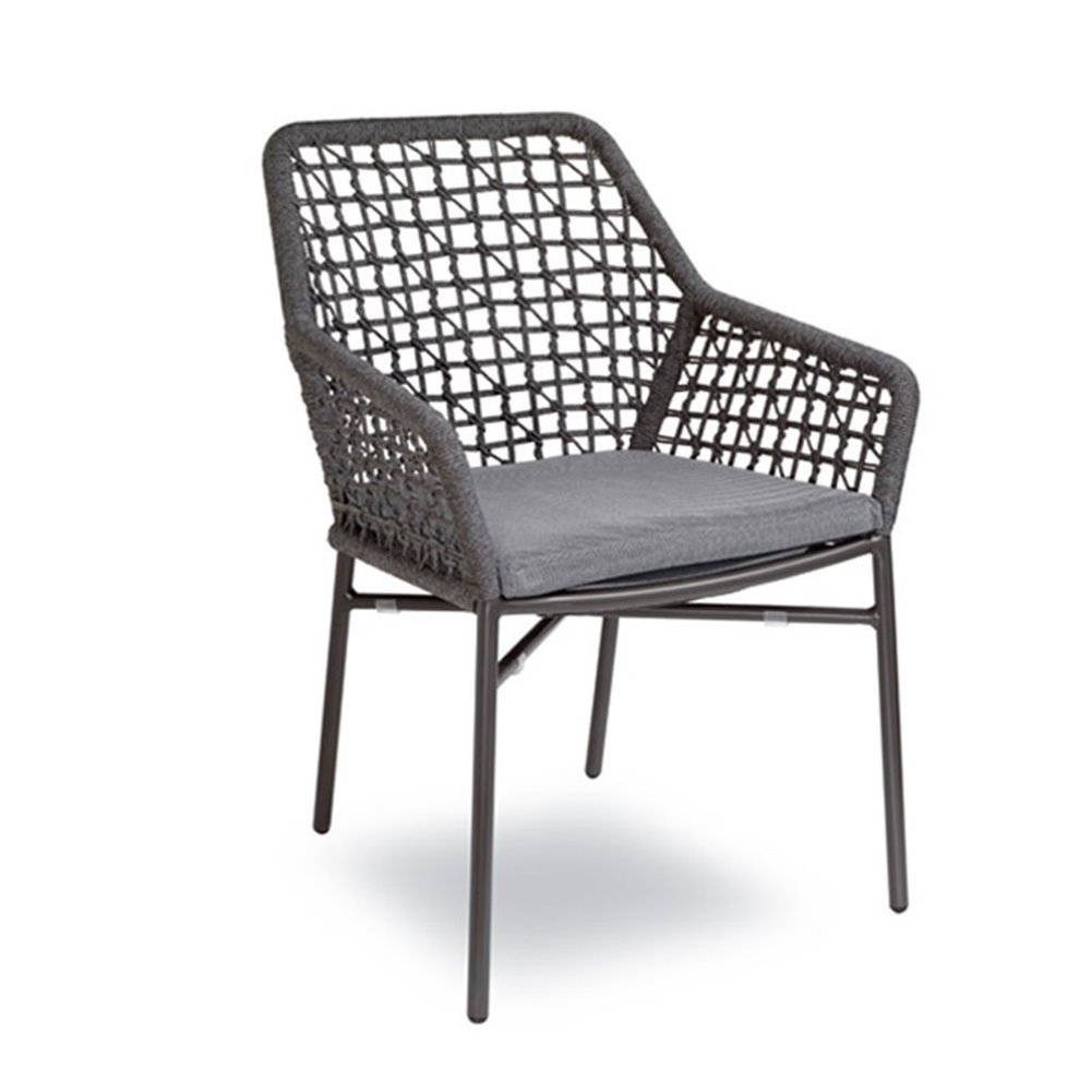 Outdoor Stackable armchair in Rope - Giselle Net