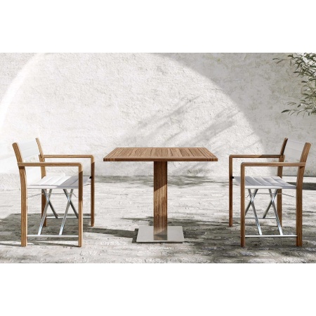 copy of Outdoor Wooden Chair with Armrests - Pipe