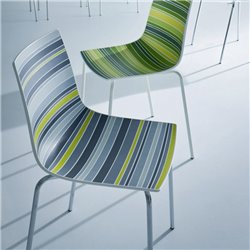 Stackable chair without armrests - Colorfive