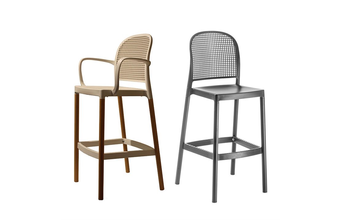 High stool with or without armrests - Panama