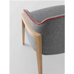 Design Armchair wooden legs - Chevalet BL