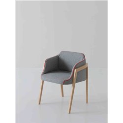 Design Armchair wooden legs - Chevalet BL