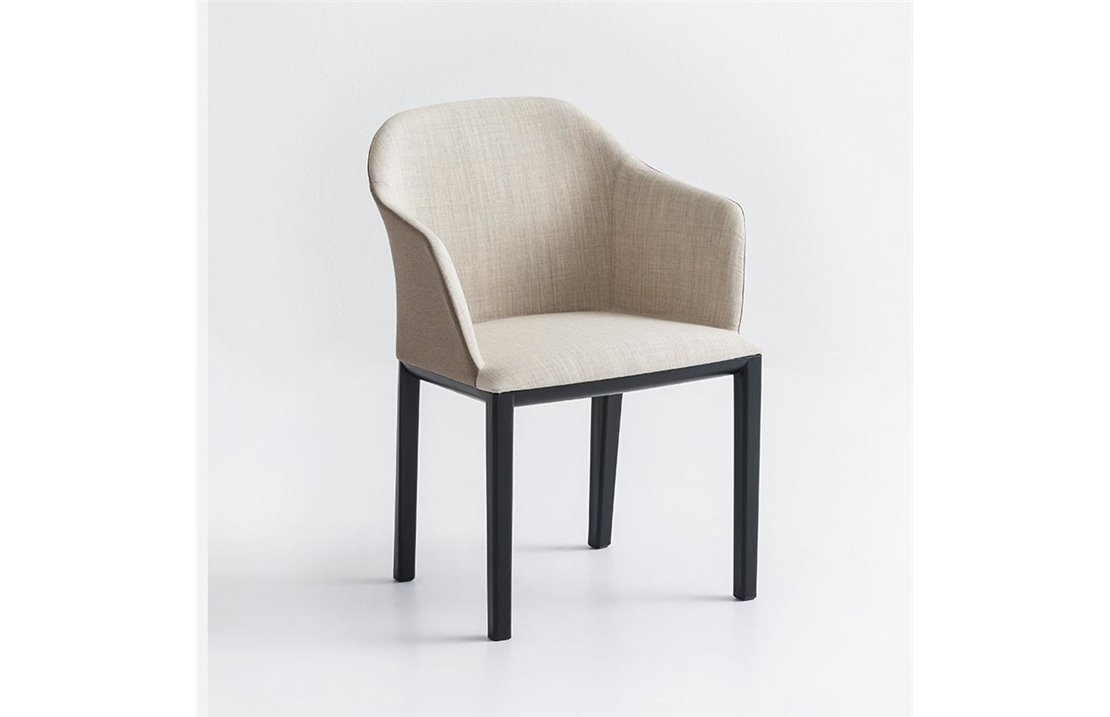 Fabric or eco-leather Upholstered Armchair - Manaa TP