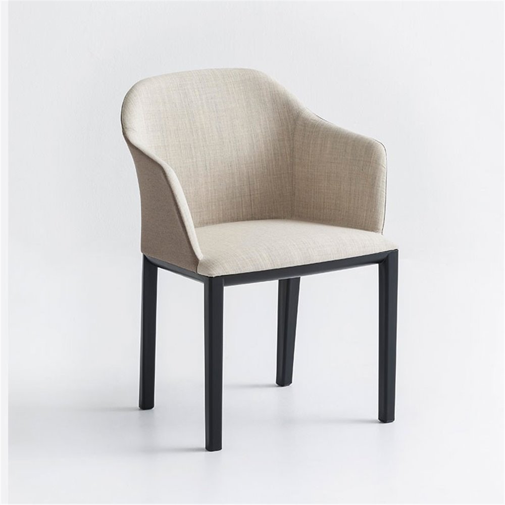 Fabric or eco-leather Upholstered Armchair - Manaa TP