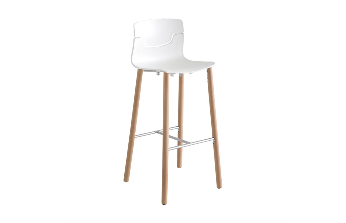 Wooden legs stool H. 97/107 cm - Slot