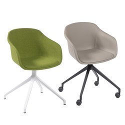 Upholstered meeting room chair - Dame U