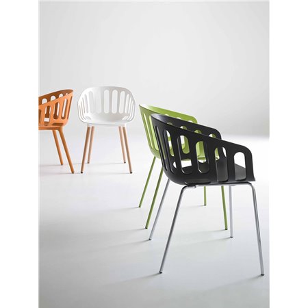 Coloured stackable chair - Basket NA