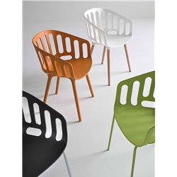 Coloured chair for indoor or outdoor use - Basket BP