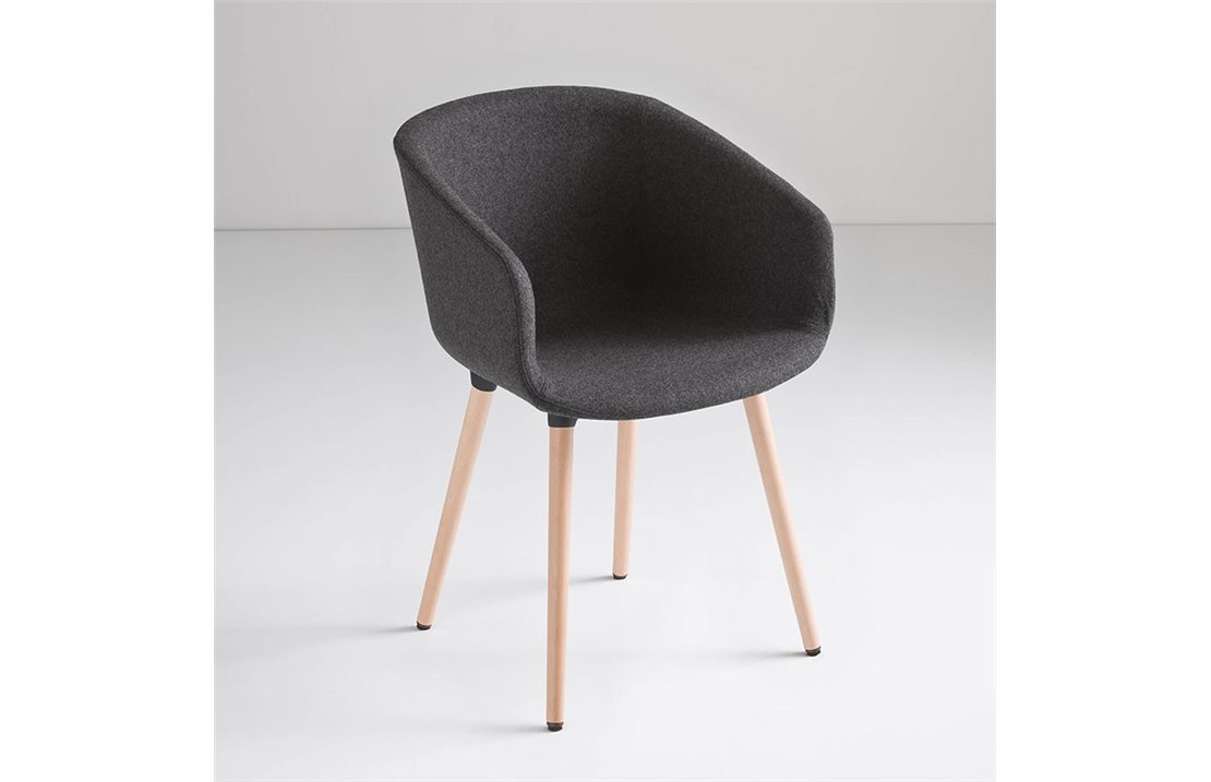 Meeting room chair wooden legs - Basket BL