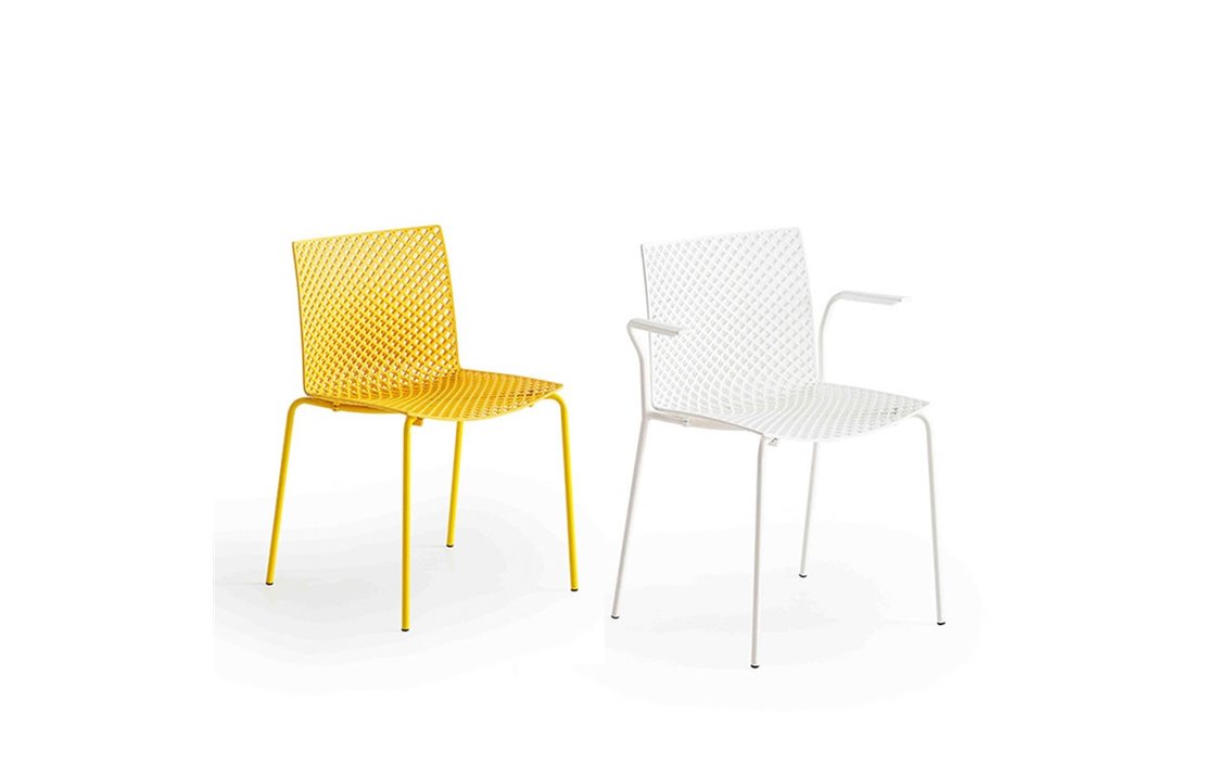Metal chair with or without armrests - Fuller
