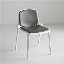 Bar chair in fabric and eco-leather - Isidora