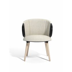 Guest armchair with wooden legs - Cucaracha Slim BL