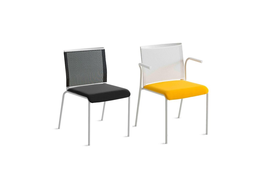Stackable chair with or without armrests - Teckel