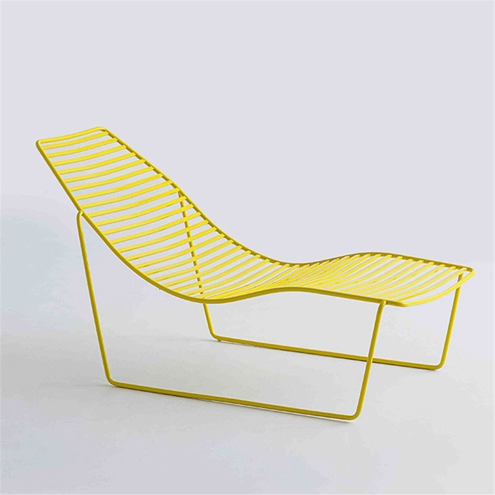 Metal outdoor chaise longue - Link