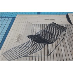 Metal outdoor chaise longue - Link