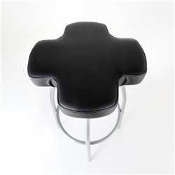 Leather high bar stool - Cross