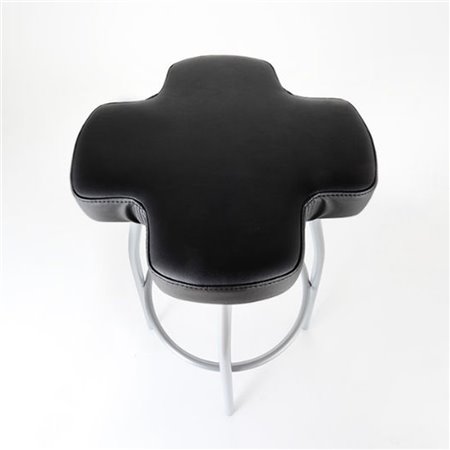 Leather high bar stool - Cross