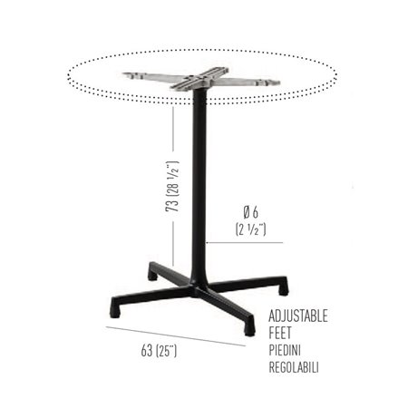 Bar table base for outdoor - Amica