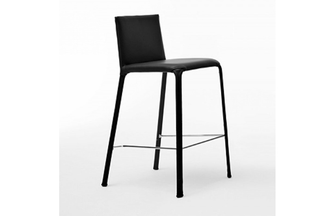 Woven leather stool - Jenia