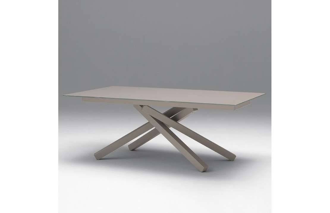 Extendable table with glass top - Pechino