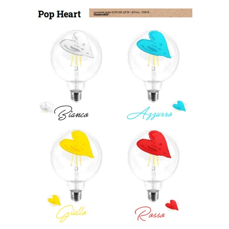 Lampada da Tavolo di Design - Tavolotto Pop Heart
