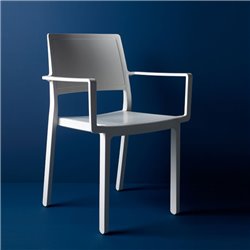 Polycarbonate Chair with Armrests - Kate