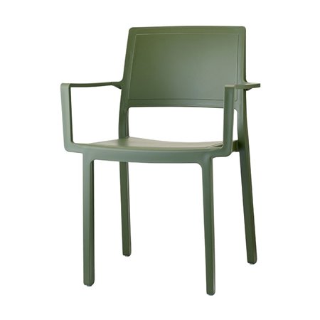 Polycarbonate Chair with Armrests - Kate