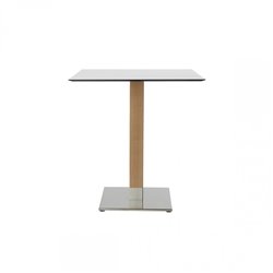 Table Base with Wooden Column - Natural Tiffany