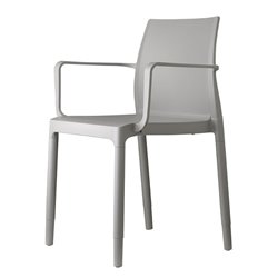 Outdoor Plastic Bar Chair with Armrests - Chloè