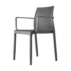 Outdoor Plastic Bar Chair with Armrests - Chloè