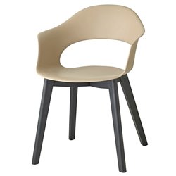 Wooden and Plastic Chair - Natural Lady B