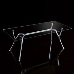 Rectangular table with glass top - Pegaso