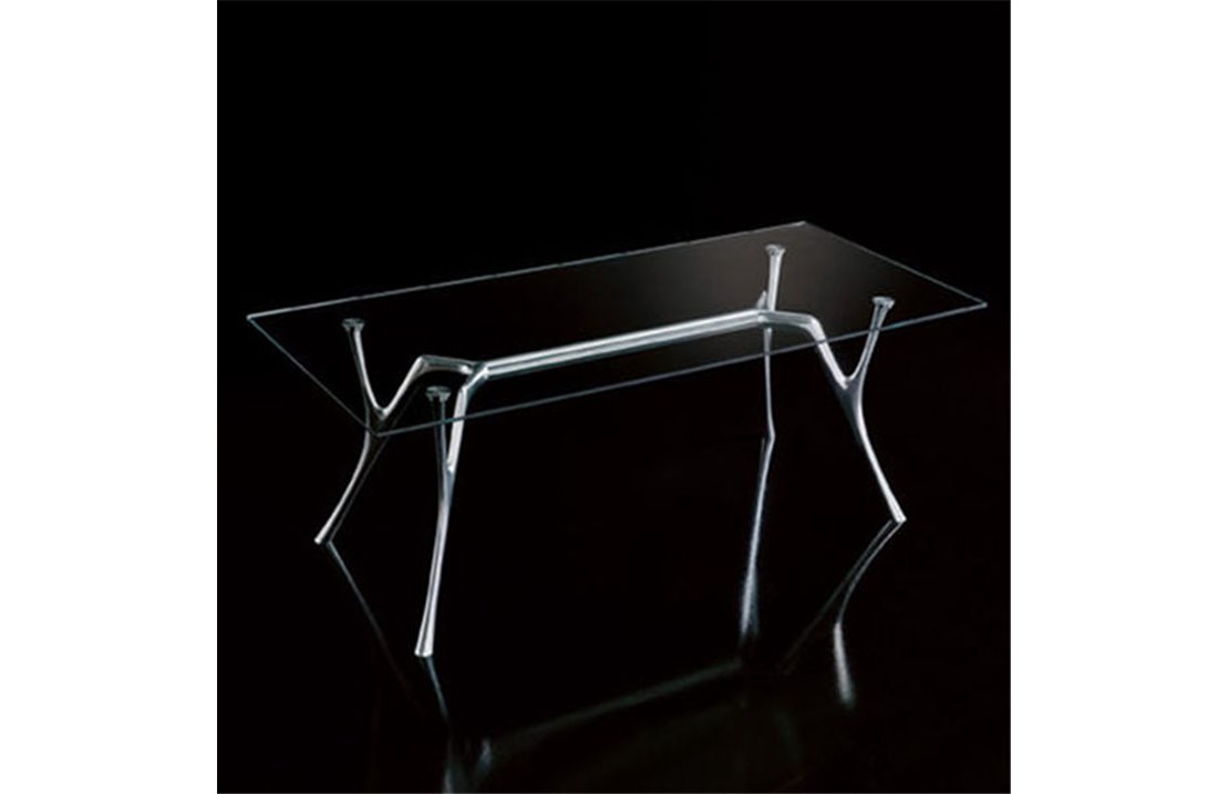 Tavolo rettangolare con piano in vetro - Pegaso