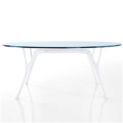 Oval table with glass top - Pegaso