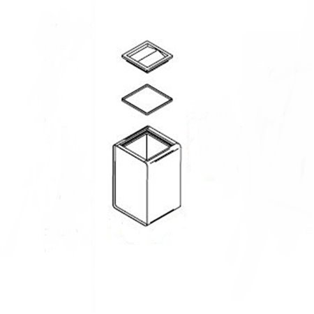 Paper bin with tilting lid - Prism