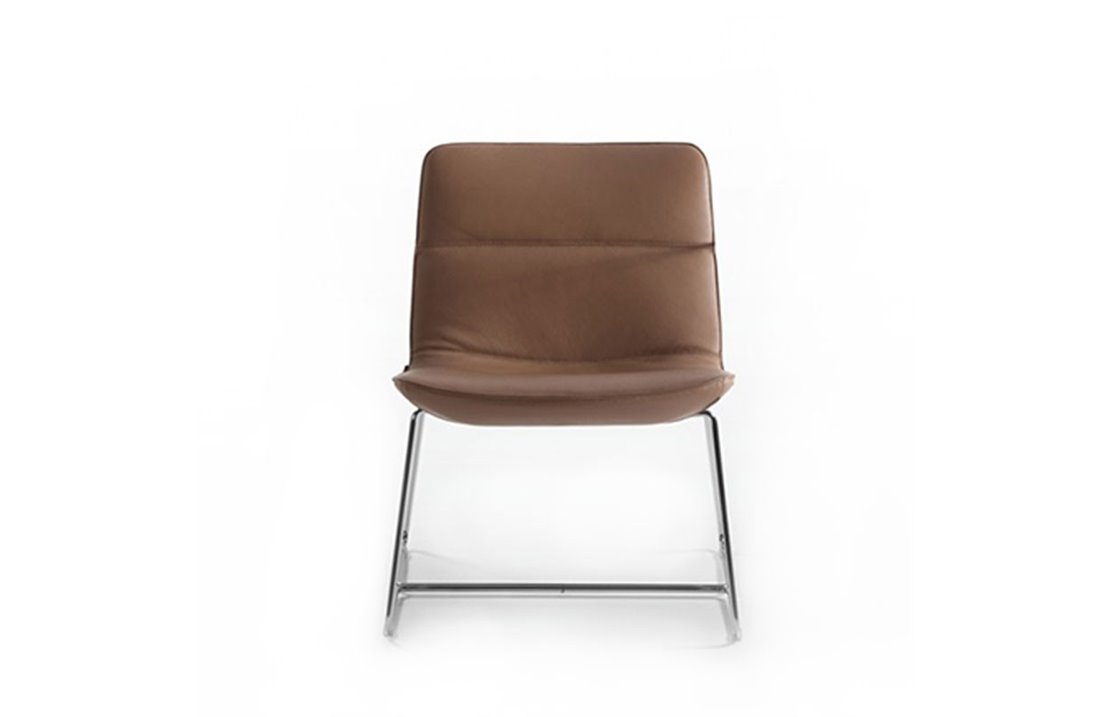 Lounge chair with sled legs - Amelie Comfort