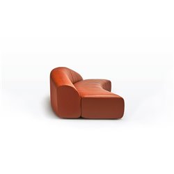 Sofa upholstered in fabric or leather - Parentheses