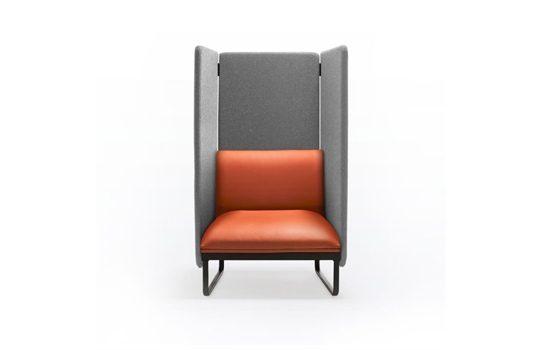 Upholstered armchair with acoustic panels - Loft X