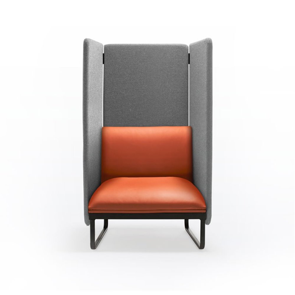 Upholstered armchair with acoustic panels - Loft X