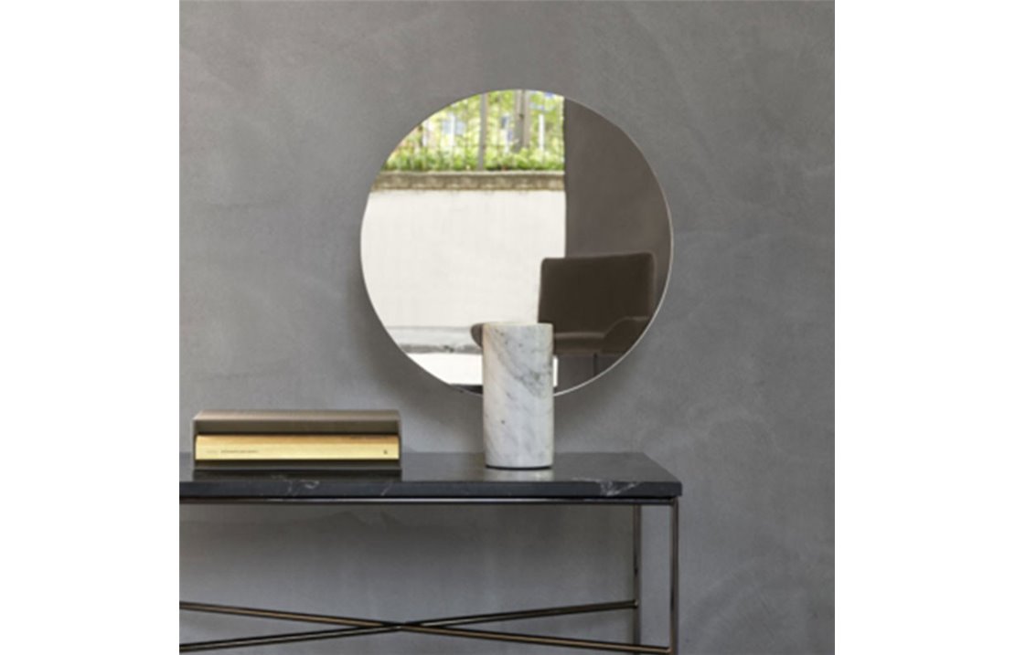 Round mirror with marble base - Prince