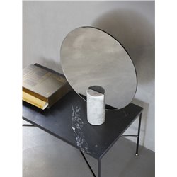 Round mirror with marble base - Prince