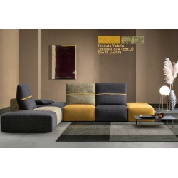 Modern Modular Sofa in Fabric - Deep Real