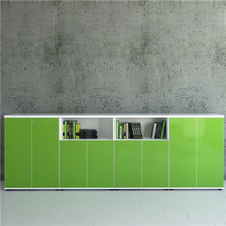 Storage cabinet with bookcase - Gloss