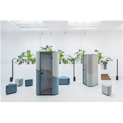 Waiting pouf with/without planter - Hana