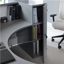 Backlit reception desk with desk - Valde