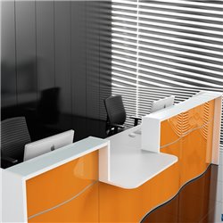 Reception desk with central desk - Wave