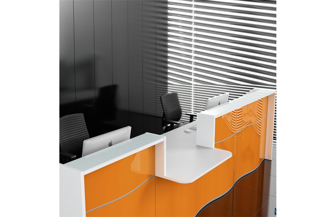 Banco reception con desk centrale - Wave
