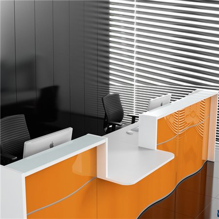 Banco reception con desk centrale - Wave