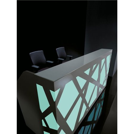Backlit reception desk - Zigzag