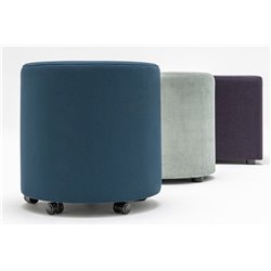 Coloured ottoman with/without wheels - Mix